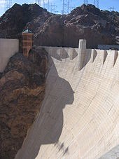 Barrage Hoover sur le Colorado(Arizona/Nevada;Etats-Unis d'Amérique)
